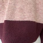 H&M Beige Pink Color Block Striped Knit Sweater Photo 4