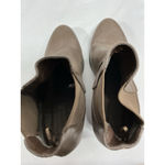 Forever 21 Womans Pullon Booties 7 Brown Block Heel Elastic ankle Almond Toe Photo 5