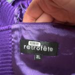 Retrofête RTR Janessa Dress Purple Sz XL 10-12 silky square neck satin club Photo 5