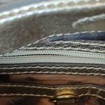 B Makowsky  leather champagne gianna mini x-body handbag Photo 4