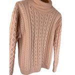 Vintage 80’s‎ STUDIO Pink Cable Knit Pearl Embellished Wool Sweater Size Medium Photo 5