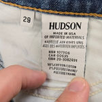 Hudson Jeans Hudson Crop Riley Relaxed Straight Jeans Exposed Zip Front Blue Denim Size 29 Photo 6