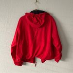 Catalina Vintage Windbreaker Red & Navy with Floral Detailing and Hood Size Large Photo 4