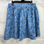 Urban Renewal  women's blue floral flowy‎ relaxed mini casual skirt zip small Photo 0