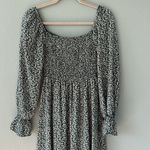 SheIn Boho Long Sleeve Floral Green Dress Photo 1