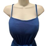 Soma Weekend Soft Jersey Knit Midi Bra Dress Sz M Blue Summer Cruise Vacation Photo 4