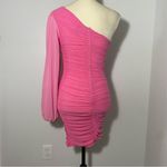 Hello Molly  Party It Up Pink Bodycon One Shoulder Dress Photo 2