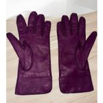 Loro Piana Purple Kidskin LEATHER/CASHMERE LINING GLOVES Med Made In Italy Photo 1