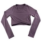 Alphalete Women's Ultrasoft Apex Long Sleeve Cropped Top Purple Size Samll Photo 0