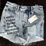 Pistola NWTs Good American Jean Bombshell Shorts Size 2/26 Photo 2