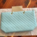 Badgley Mischka Quilted Blue Tote Bag​ Photo 2