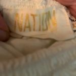 Nation Ltd  Melanie Smocked Mock Neck Top XS Off White Long Sleeve Pima Cotton Photo 8