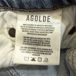 AGOLDE  Nico High Rise Blue Light Wash Chew Hem Distressed Skinny Jeans size 23 Photo 8