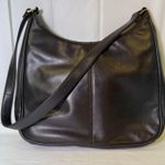 Giani Bernini Dark Brown Leather Shoulder Bag Purse Hobo Style Photo 3