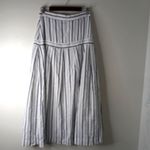 The Collective M Strapless Striped Empire Waisted Midi Dress in Dark Navy n Whit Blue Size M Photo 2