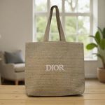 Christian Dior  Parfums Large Straw/ Raffia Tote Bag GWP / VIP Gift New Photo 2