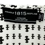 Pringle of Scotland Black and White Print Silk Origami Sleeve Blouse Size 10 Top Photo 5