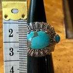 Sierra Nevada Sleeping Beauty Turquoise Sterling Silver Cocktail Ring Size 6 Blue Photo 5