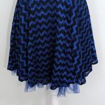 Minuet  Blue Black Formal Mini Dress NWT Size Medium Blue Strapless Prom Dress Photo 3