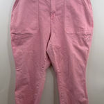 Judy Blue  Garment Dyed pink cropped jeans raw hem plus size 22W Photo 0