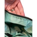 Coach  Camelia Black Distressed Leather Shoulder Bag, Silver Hardware Teal Lining Photo 12