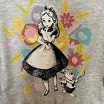 Disney Alice in Wonderland Sweater L Pullover Scoop Neck White Rabbit Fandom Photo 3