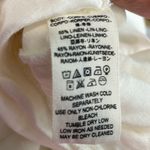 Free People  ‘Shining Sun’ Front Waist Tie Linen Blend V Neck Jumpsuit Small Photo 5