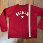 “Dog Mom” burgundy sweatshirt, size approx L/XL Red Photo 4