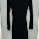 All Saints Women's Black Long Sleeve Layered Mini Knot Tie Dress Size Small Photo 3