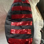 Victoria's Secret  Black Tote Traveler with Red Sequins shaped like lips Photo 5