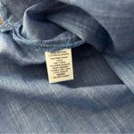 The Loft  Blue Ruffle Shoulder Embroidery Yoke Shell, Sz M Photo 12