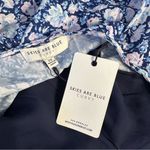 Skies Are Blue Navy Lavender Sweetheart Neckline Blouse size 2X Short Sleeve NWT Photo 9