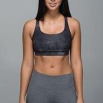 Lululemon Energy Sports Bra Criss Cross Back Yoga Sequin Snake Slate Black 4 Photo 0