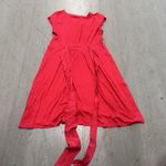 Theory Short Sleeve Belted Knit Dress Women's Size Large Red Casual T-Shirt Styl Photo 7