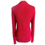 JOSEPH A womens red mock turtleneck womens fitted tight knit sweater size large Photo 4