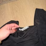 Abercrombie & Fitch Black Mesh Long Sleeve Blouse Photo 1