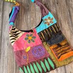 Colorful Patchwork Shoulder Bag boho bohemian hippie Purple Photo 0