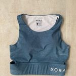 Kora Light Blue Women's Seamless Activewear Sports Bra Small Back Cut Out Photo 0
