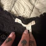 Anthropologie Black Ruffled Cropped Tank Top Photo 3