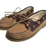 Sperry  Top-Sider ™® ✌︎︎ Gold Eyelet Leather Boat Shoes ✌︎︎ 2 Tone Brown ✌︎︎ 6M Photo 5