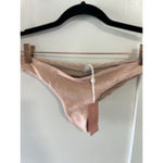 PilyQ NEW  Bikini Citrine Halter Top And Striped Orange Ruched Bottom Size S Photo 2