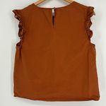 Anthropologie Mare Mare by Rust Orange Aimee Ruffled Blouse Women’s Size Med Photo 7