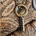 Fossil Y2K jacquard & bronze leather handbag, new and super clean w/one flaw. Photo 4