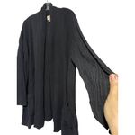 St John's Bay Women's Open Front Long Sleeve Knitted Cardigan Size 2X Cotton Blue Photo 2