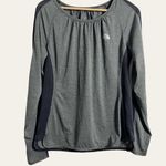 The North Face  Women’s Gray Gathered Neck Long Sleeve Athletic Top L Photo 0