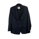 Everlane  Oversized Blazer Navy Blue Cotton Career Office Capsole Womens 10 Photo 1