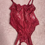 Avidlove Women Lingerie Size Small Color Burgundy One Piece Lace See Through NWT Red Photo 0