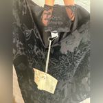 Johnny Was New NWT  velvet Black silk Floral Maxi Dress Photo 4