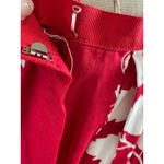 Anna Sui Red & White Floral Boho Wrap Skirt Vintage Peasant Cotton Size 8 Photo 4