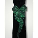 Black Velvet & Emerald Green Strapless Lined Corset Top Formal Prom Gown XXS Photo 1